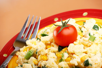 Omelette with vegetables