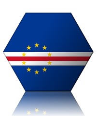 cap vert drapeau hexagone cape verde flag