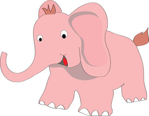 Elephant - cartoon animals vector
