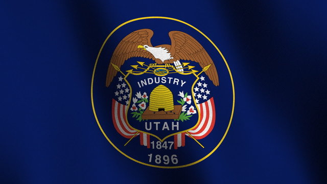 Seamless loop of the Utah state flag