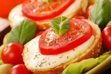 mozzarella with tomato