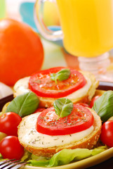 mozzarella with tomato