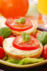 mozzarella with tomato