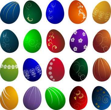 easter eggs, vector set
