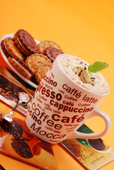 cappuccino and cookies