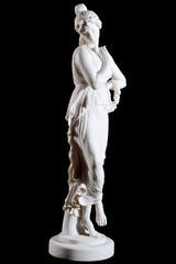 Fototapeta na wymiar klasycznego marmurowy posąg kobiety z diadem z kwiatów