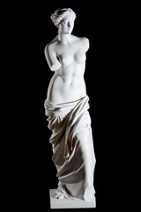 White marble classic statue "Aphrodite of Milos" isolated