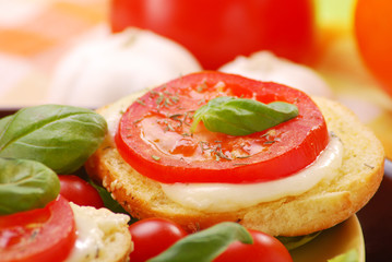 mozzarella with tomato