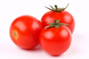 tomatos on white background