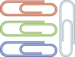 Four different paperclips