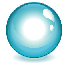 Sphère bleue transparente vectorielle