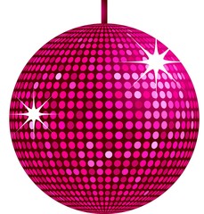 sparkling pink disco ball