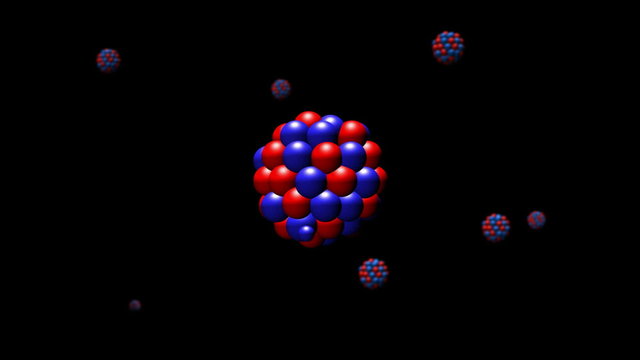 Nuclear Fission Closeup. CG.