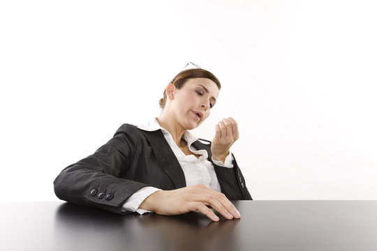 genervte gesch&auml;ftsfrau