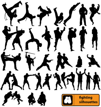 fighting silhouettes collection