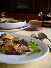 Corn flour cooked with truffle in a Italian fancy restaurant