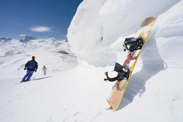 Snowboard on piste
