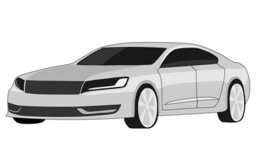 Fototapeta premium Concept car on the white background
