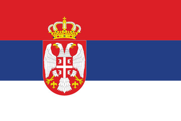 Fototapeta premium Flag of Serbia