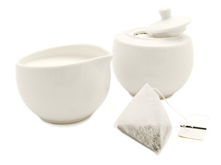 white modern tea-set