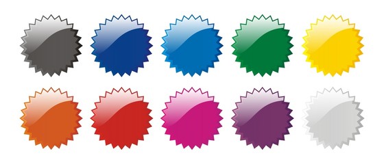 Stern Button Grafiken - Vorlage