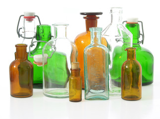 Flaschen als Recycling-Glas/bottles for recycling