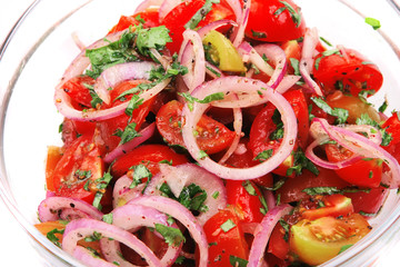 fresh tomato and onion salad
