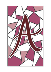 Stained Glass Letter A