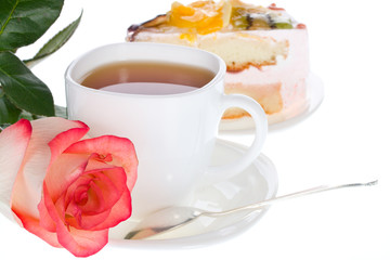 rose tea and cake