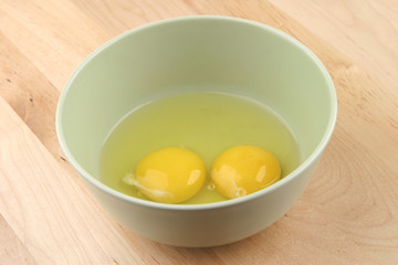 two broken eggs