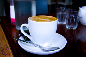 cup of coffee with spoon