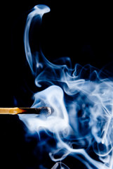 Smoke from a match that was just put out