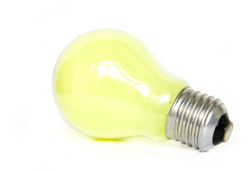 Yellow light bulb
