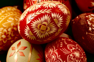 decorative eggs done by hand, stacked horizontal version 1