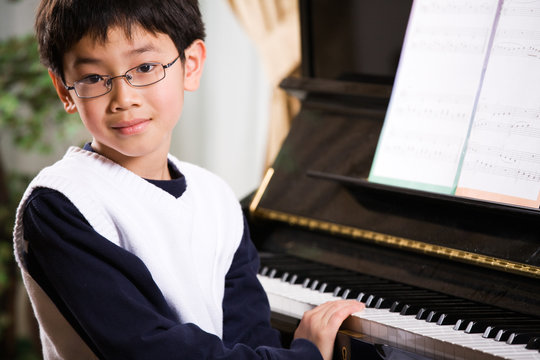 Playing piano