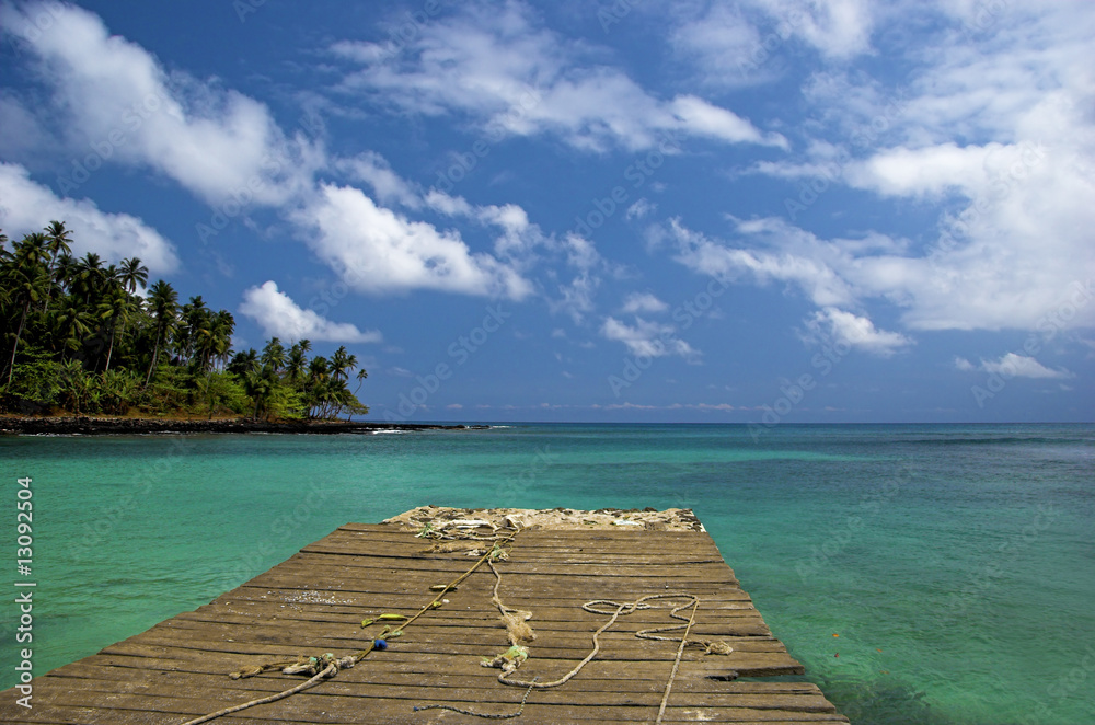 Wall mural equator beach