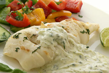 Tintenfisch mit Tzatziki