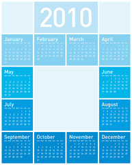 Blue Calendar for 2010.