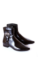 black boots isolated on white background