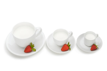 Milk with berries