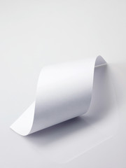 single strip of blank paper