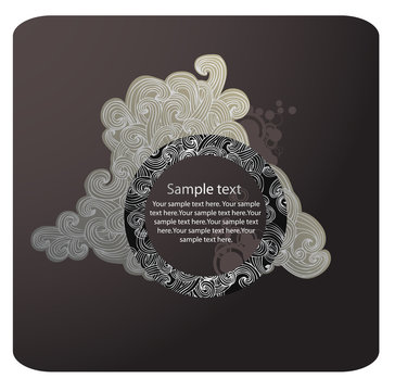retro frame with hand drawing elements