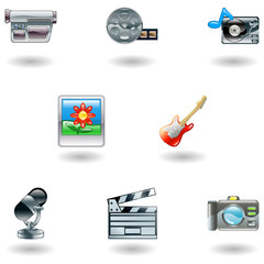 Shiny Media Icons