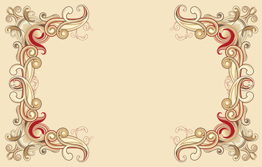 Vector illustration of style floral frame