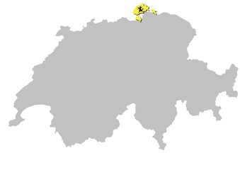 Fototapeta premium Kanton Basel Land auf Schweiz