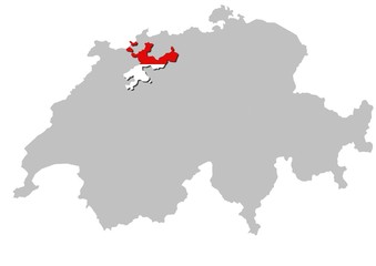 Kanton Basel Land auf Schweiz