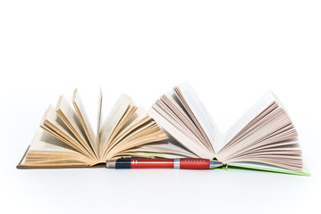 books on the white background