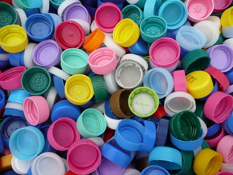 Recycle plastic bottle caps !