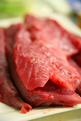 Fresh fillet of tuna fish