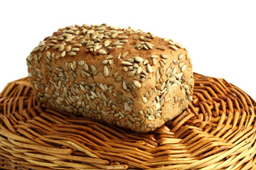 fresh bread isolated on white